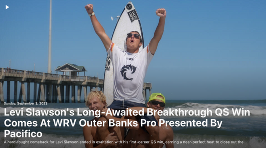 リーバイ・スローソンが 最新エポキシ E3-LITEテクノロジー Inferno72に乗って優勝!WRV Outer Banks Pro QS1000