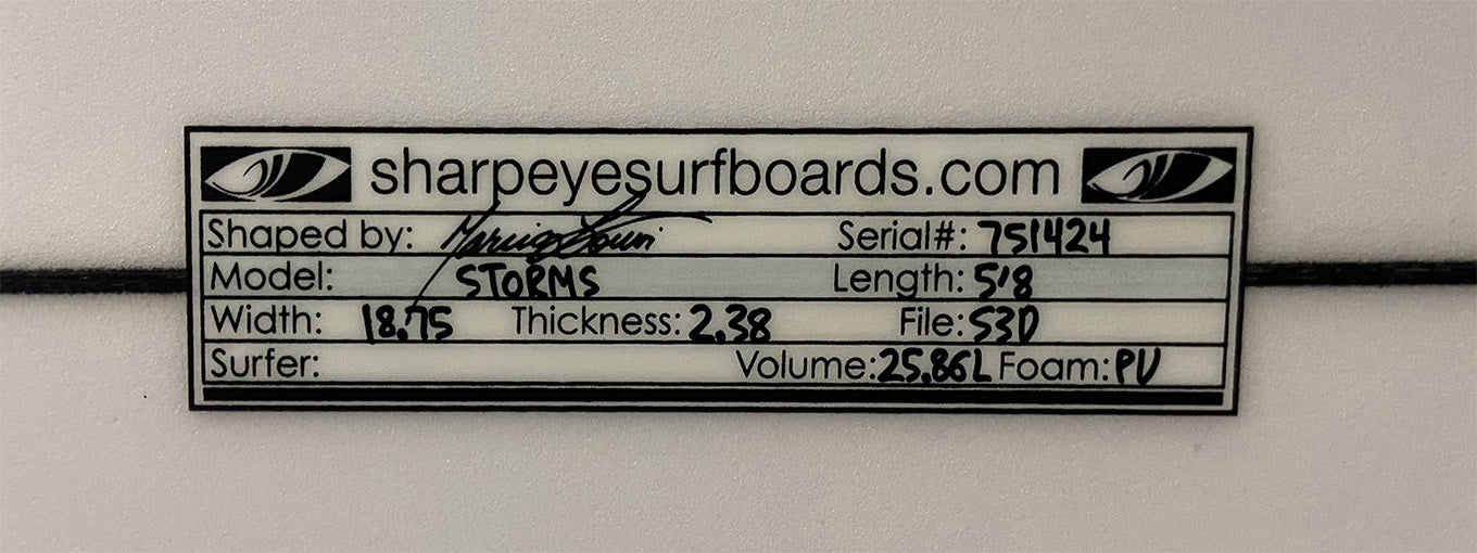 Storms 5'8" x 18.75" x 2.38" #751424