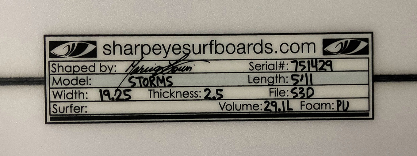 Storms 5'11" x 19.25" x 2.5" #751429