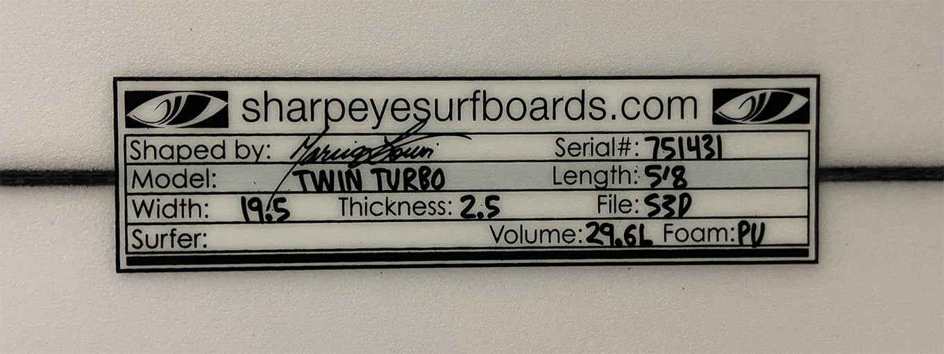 Twin Turbo 5'8" x 19.5" x 2.5" #751431