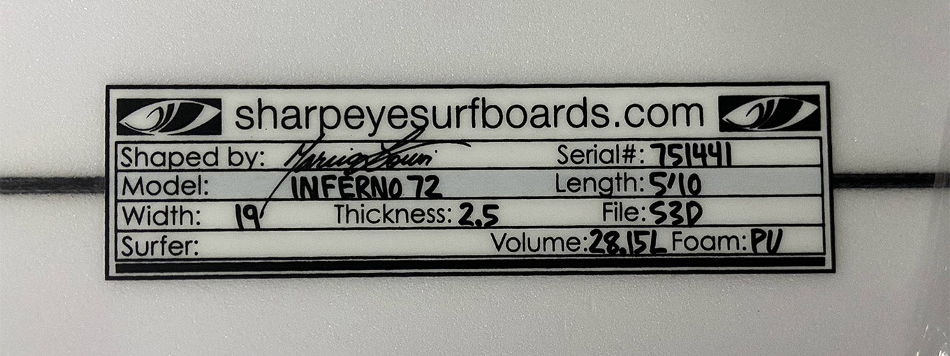 Inferno72 5'10" x 19" x 2.5" #751441