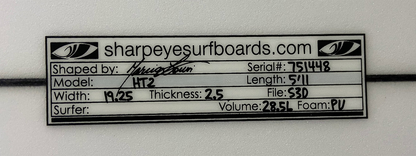HT2 5'11" x 19.25" x 2.5" #751448