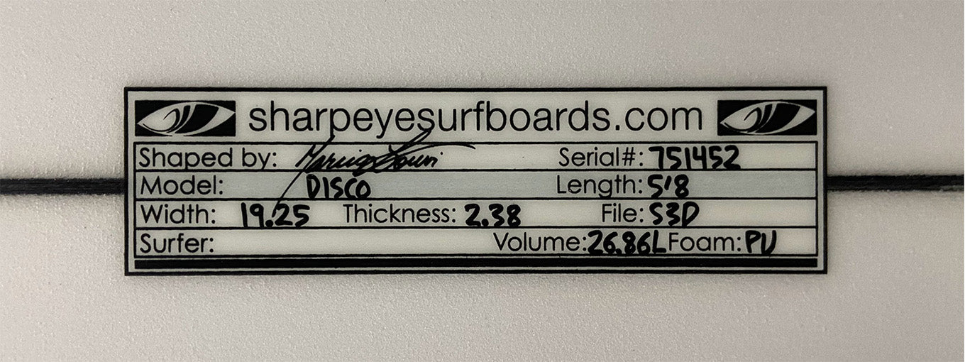 千葉一宮在庫 未使用品 Disco 5'8" x 19.25" x 2.35" 26.9L #751452