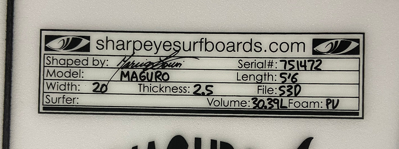 Maguro 5'6" x 20" x 2.5" #751472