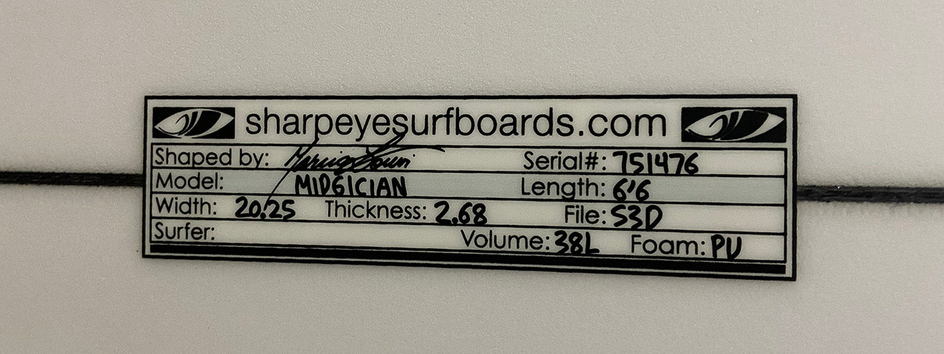 Midgician 6'6" x 20.25" x 2.68" #751476