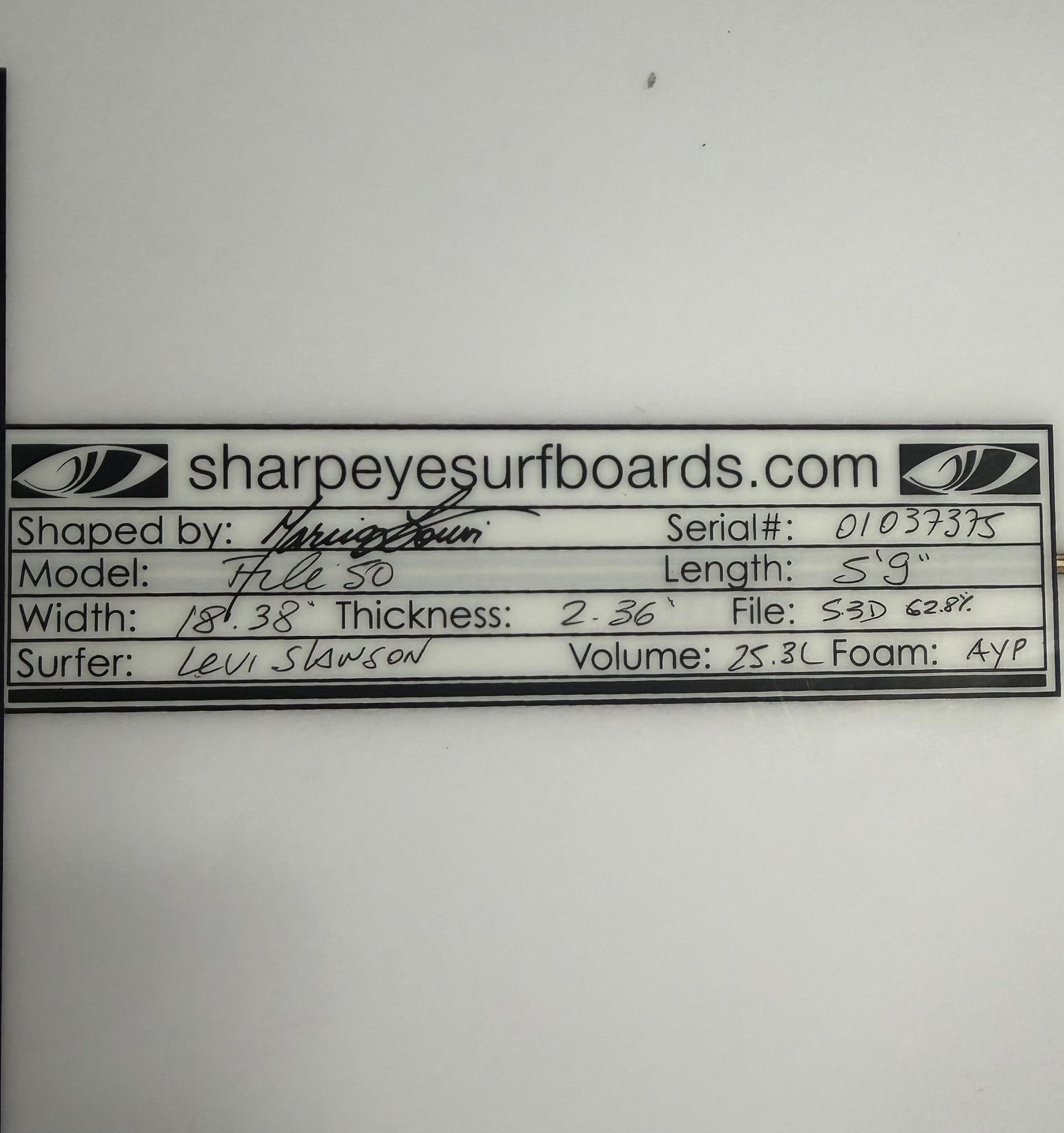 USA工場在庫 中古 Levi Slawson File Fifty 5.9 x 18.38 x 2.36 25.3L