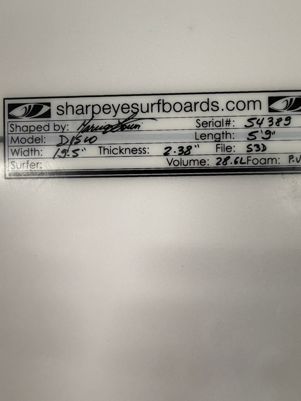 USA工場在庫 中古 Disco 5'9" x 19.5" x 2.38" 28.6L