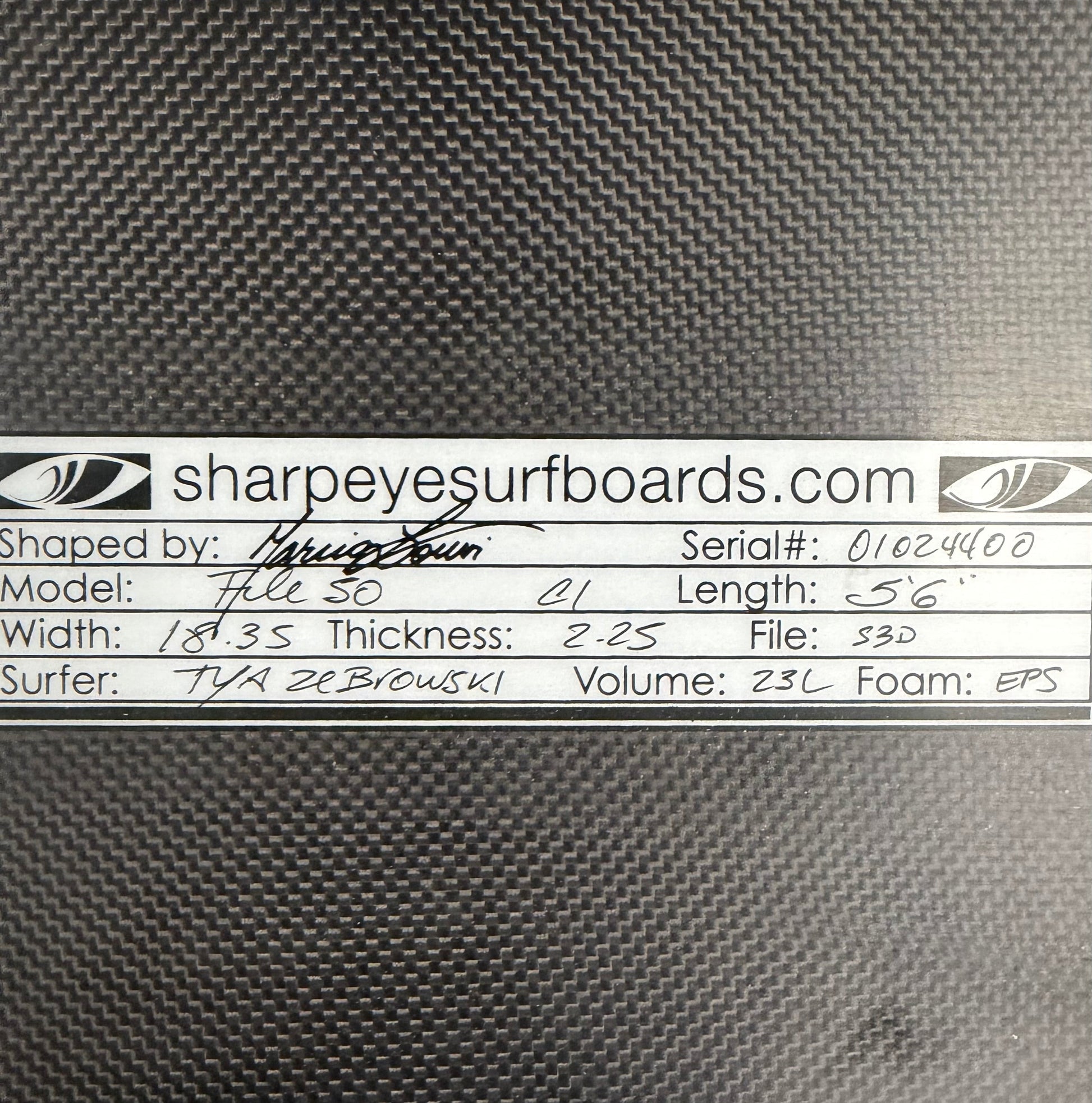 USA工場在庫 中古 Tya Zebrowski C1 File Fifty 5.6 x 18.35 x 2.25 23L