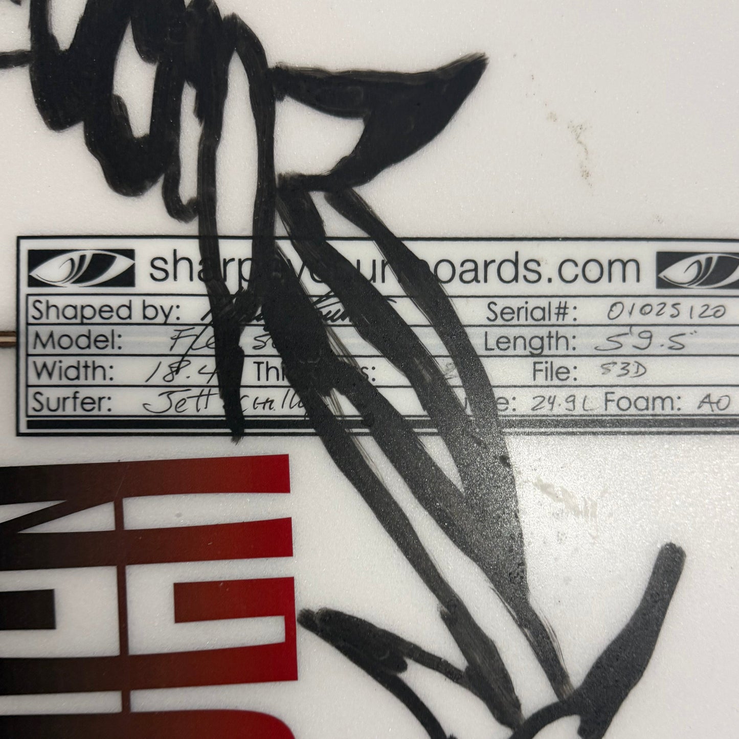 USA工場在庫 中古 Jett Schilling File Fifty 5'9.5" x 18.4" x 2.3"