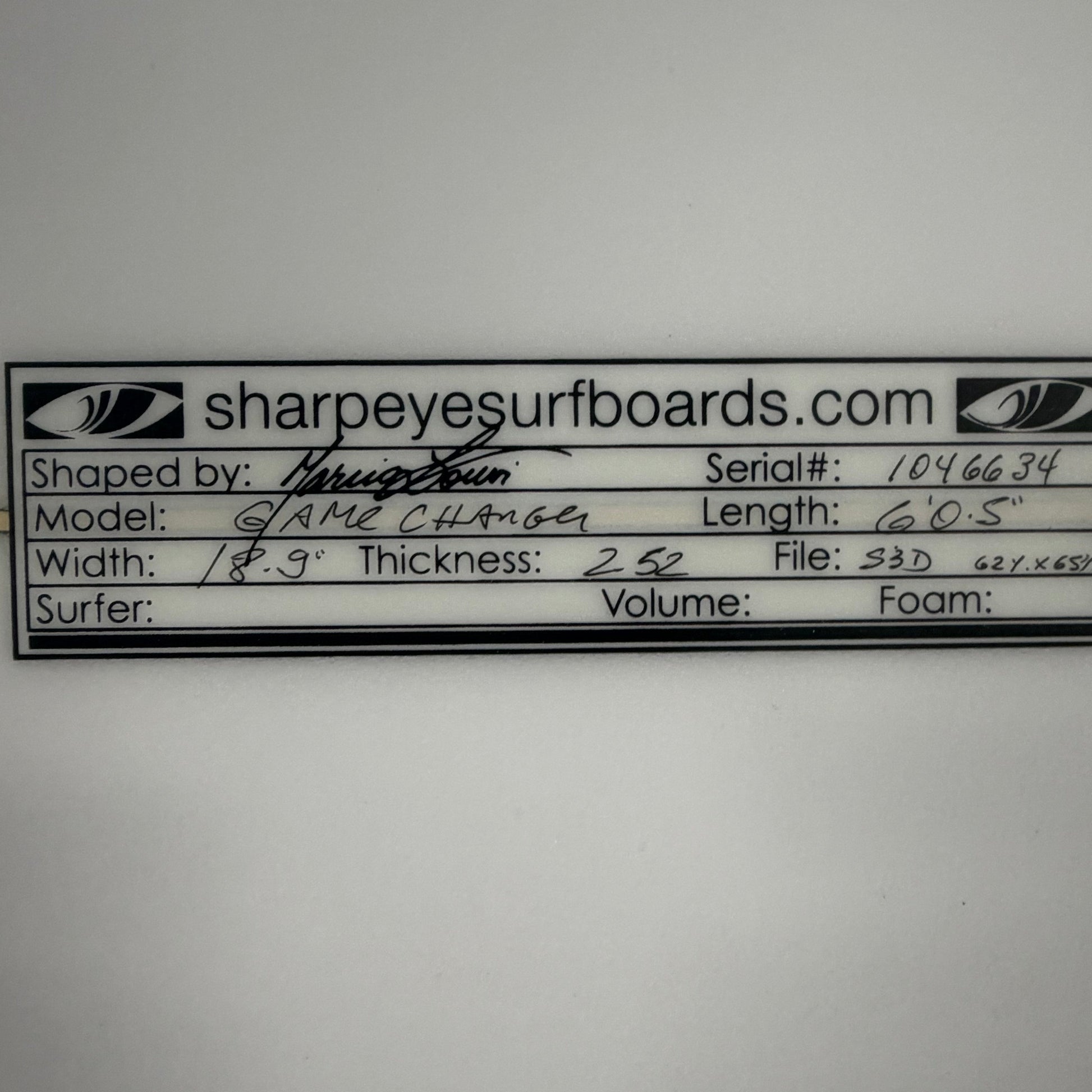 USA工場在庫 中古 Leo Fioravanti Game Changer 6'0.5" x 18.9" x 2.52"