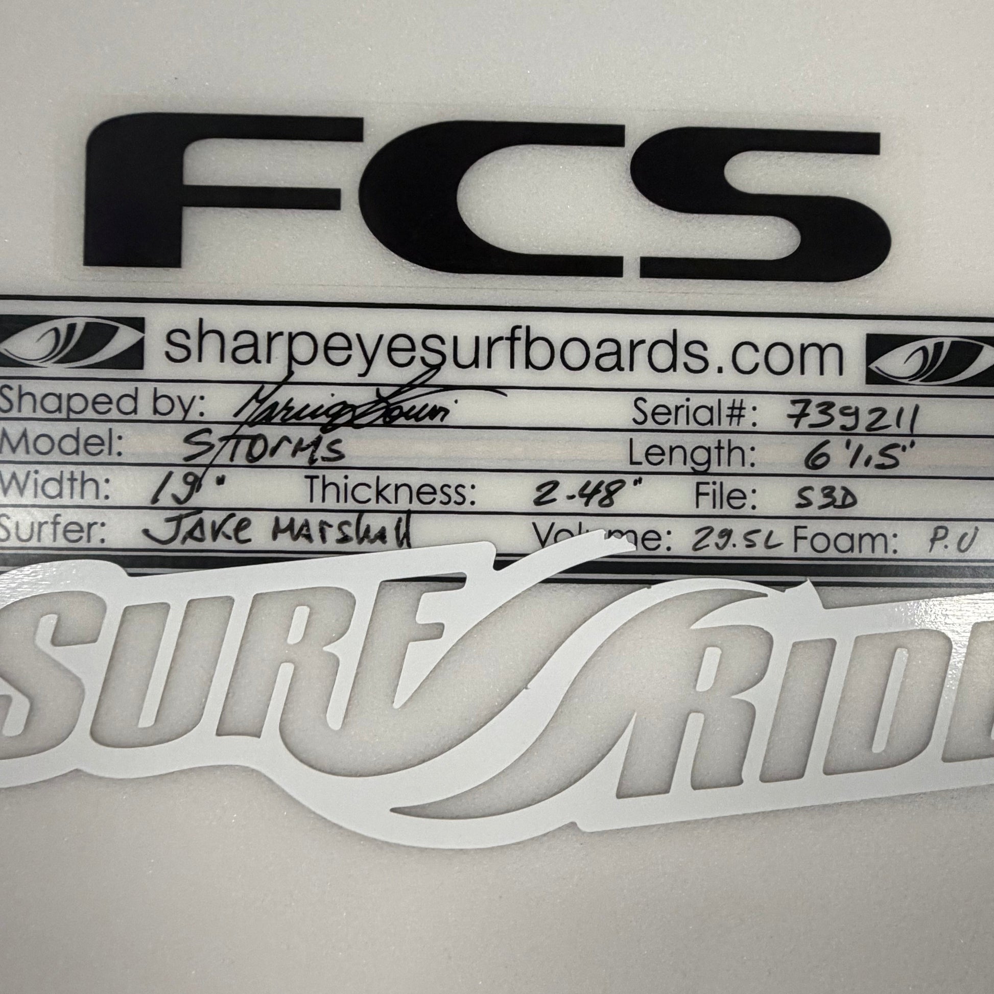 USA工場在庫 中古 Jake Marshall Storms pro (File Fifty) 6'1.5" x 19" x 2.48" 29.5L